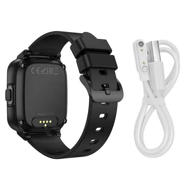 Дитячий смарт-годинник HOCO Y104 4G GPS з SIM-картою, відеодзвінок, SOS, IP65, прослуховування &mdash; Чорний 100700 фото