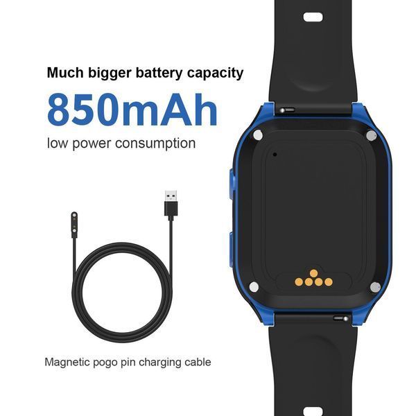 Детские смарт-часы D8 4G с GPS, Android, SIM-картой, 8 ГБ, Telegram, камерой и видеозвонками &mdash; Синие 100757 фото