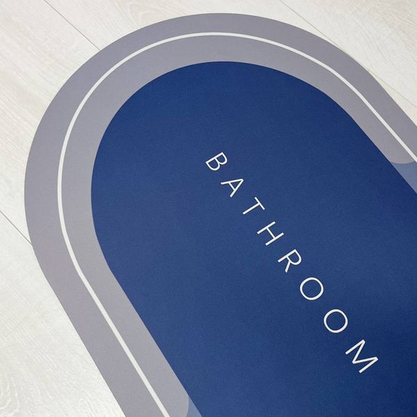 Килимок для ванної кімнати вологопоглинаючий Memos 40х60 см Сіро - синій 100307 фото