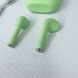 Бездротові навушники з мікрофоном в кейсі inPods Macaron Soft Touch Зелені 100225 фото 4