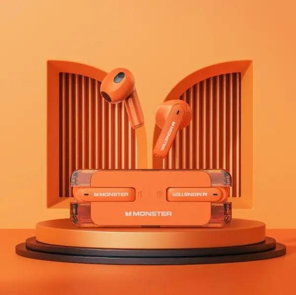Бездротові ігрові навушники з мікрофоном Monster Airmars XKT08 Orange  100419 фото