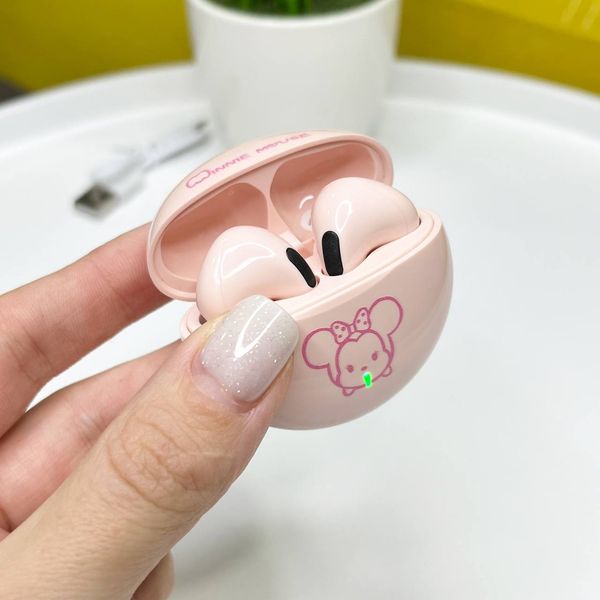 Дитячі бездротові навушники Disney Mickey K 26 Bluetooth Рожеві 100332 фото