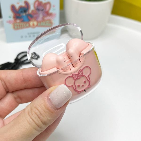 Детские беспроводные наушники Disney Mickey LF 162 Розовые 100334 фото