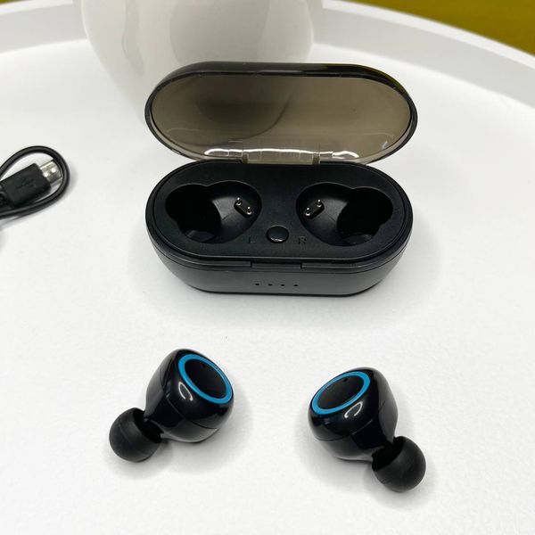 Бездротові вакуумні навушники з синім TWS Bluetooth з зарядним кейсом  100224 фото