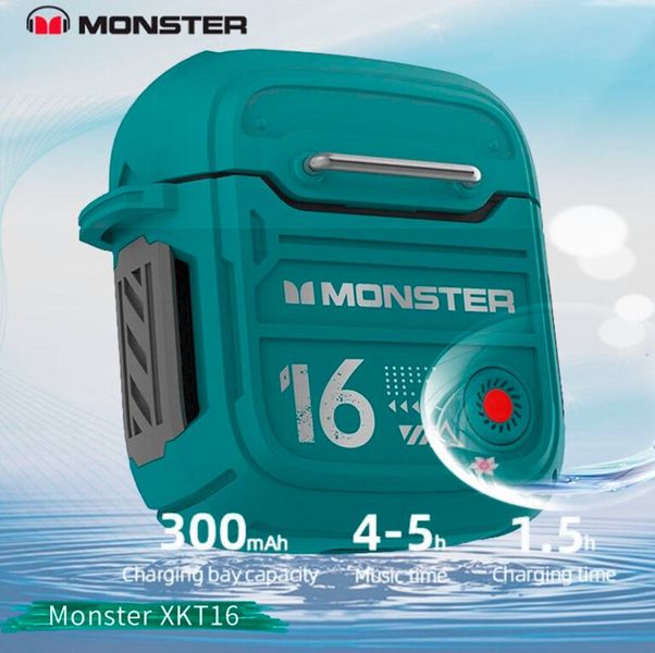 Ігрові Bluetooth - навушники Monster Airmars XKT16 Green 100382 фото