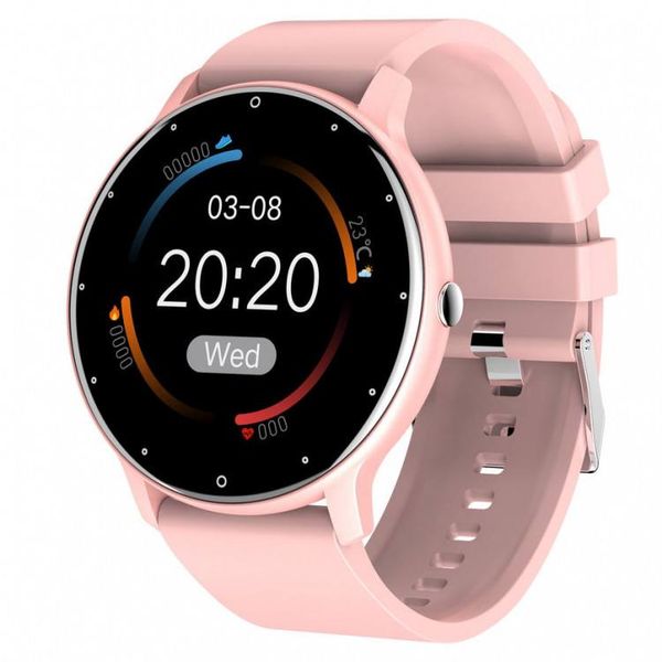 Умные смарт часы Lige Smart Watch для Android и iOS, пульсометром, тонометром, шагомером Розовые 100430 фото