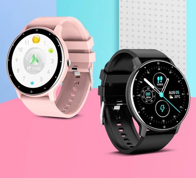 Умные смарт часы Lige Smart Watch для Android и iOS, пульсометром, тонометром, шагомером Розовые 100430 фото