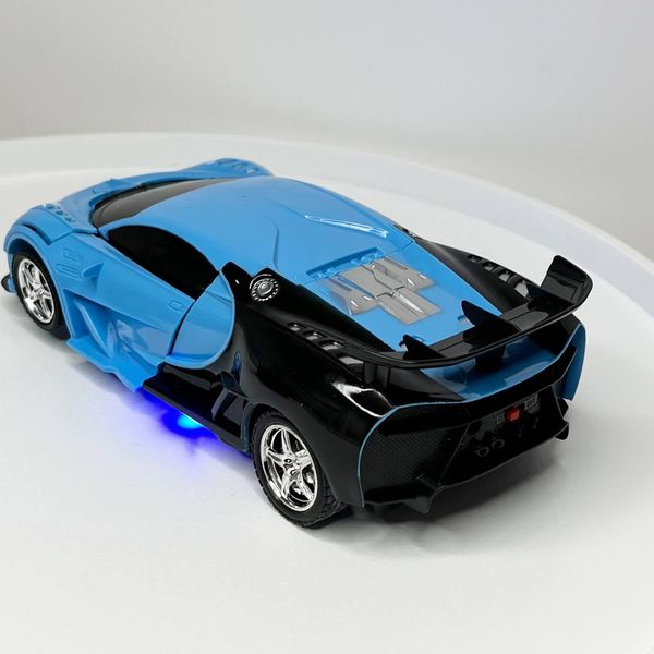 Машинка – трансформер з пультом на радіокеруванні Bugatti Синя 100341 фото