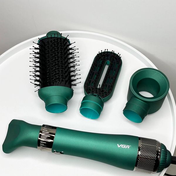 Фен стайлер професійний для укладання волосся 4 в 1 VGR V-493 Зелений 100345 фото