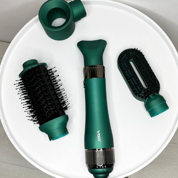 Фен стайлер професійний для укладання волосся 4 в 1 VGR V-493 Зелений 100345 фото