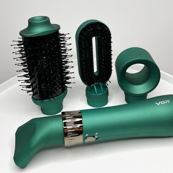 Фен стайлер профессиональный для укладки волос 4 в 1 VGR V-493 Зеленый 100345 фото