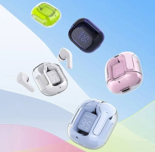 Бездротові вакуумні Bluetooth навушники TWS T2 LED Ultra Pods Білі 100431 фото