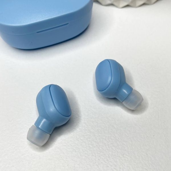Бездротові вакуумні навушники TWS 6 Bluetooth Блакитні 100404 фото