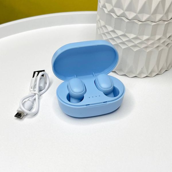 Бездротові вакуумні навушники TWS 6 Bluetooth Блакитні 100404 фото