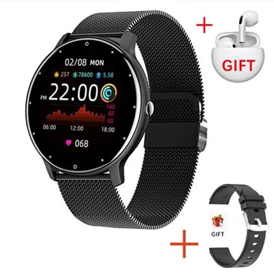 Смарт годинник Lige Smart Watch для Android та iOS, пульсометром, тонометром, крокоміром Чорні 100435 фото