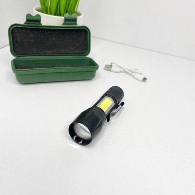 Світлодіодний ліхтарик СОB usb micro charge 100040 фото