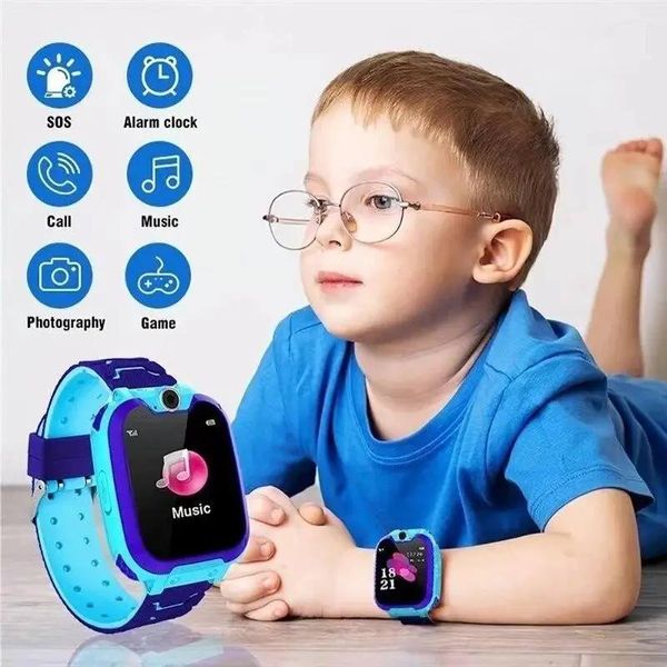 Дитячий смарт годинник smart baby watch GPS з сім картою, Синій 100439 фото