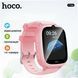 Детские смарт-часы Hoco Y106 4G LTE с GPS и функцией видеозвонка, камерой и Wi-Fi (Nano SIM), Розовые 100684 фото