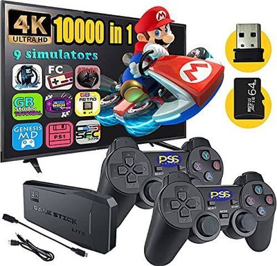 Ігрова приставка M8 64gb Mini Game Stick 4K HDMI + 2 бездротові джойстики, консоль для телевізора 100352 фото