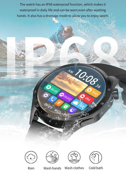 Смарт часы  Watch GT4 PRO Amoled NFC Синие 100442 фото